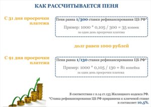 Калькулятор расчета пени 1/ 300 ставки рефинансирования